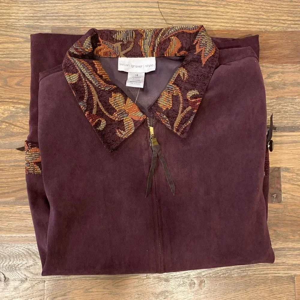 Susan Graver  Jacket detailed outline NWT